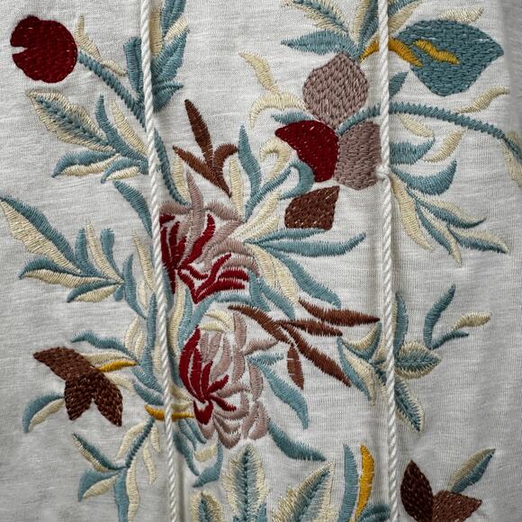 NEW Solitaire Embroidered Top Blouse Cream Women's Sm Peasant Boho Cottagecore - Picture 3 of 12